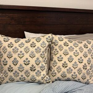 Floral Patterned Throw Pillow COVERS ONLY